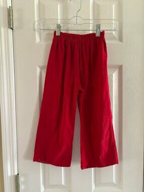 Mary James Boys Red Corduroy Gingham Pants Reversible 3T